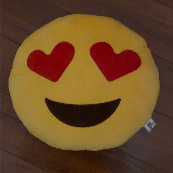 Heart Eye Emoji Pillow - Picture 1 of 3